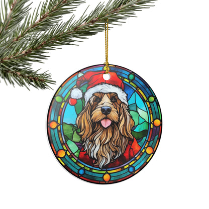Stained Glass Christmas Dog Ornament    Item #283146