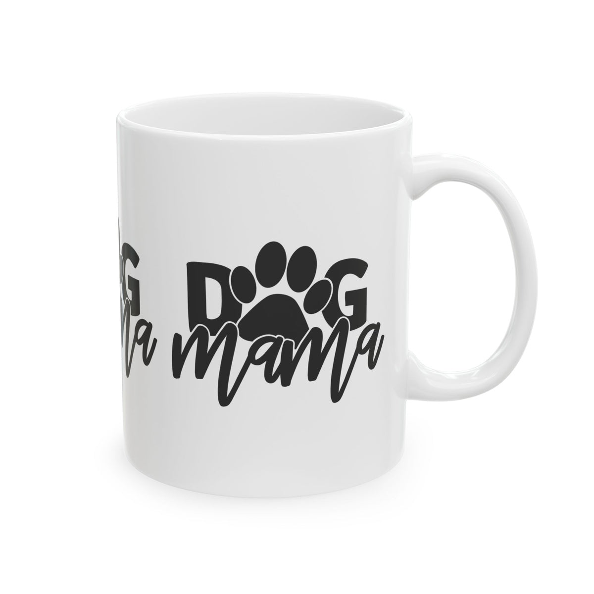 Dog Mama Ceramic Mug — Paw Print Coffee Cup 11oz    Item #965911