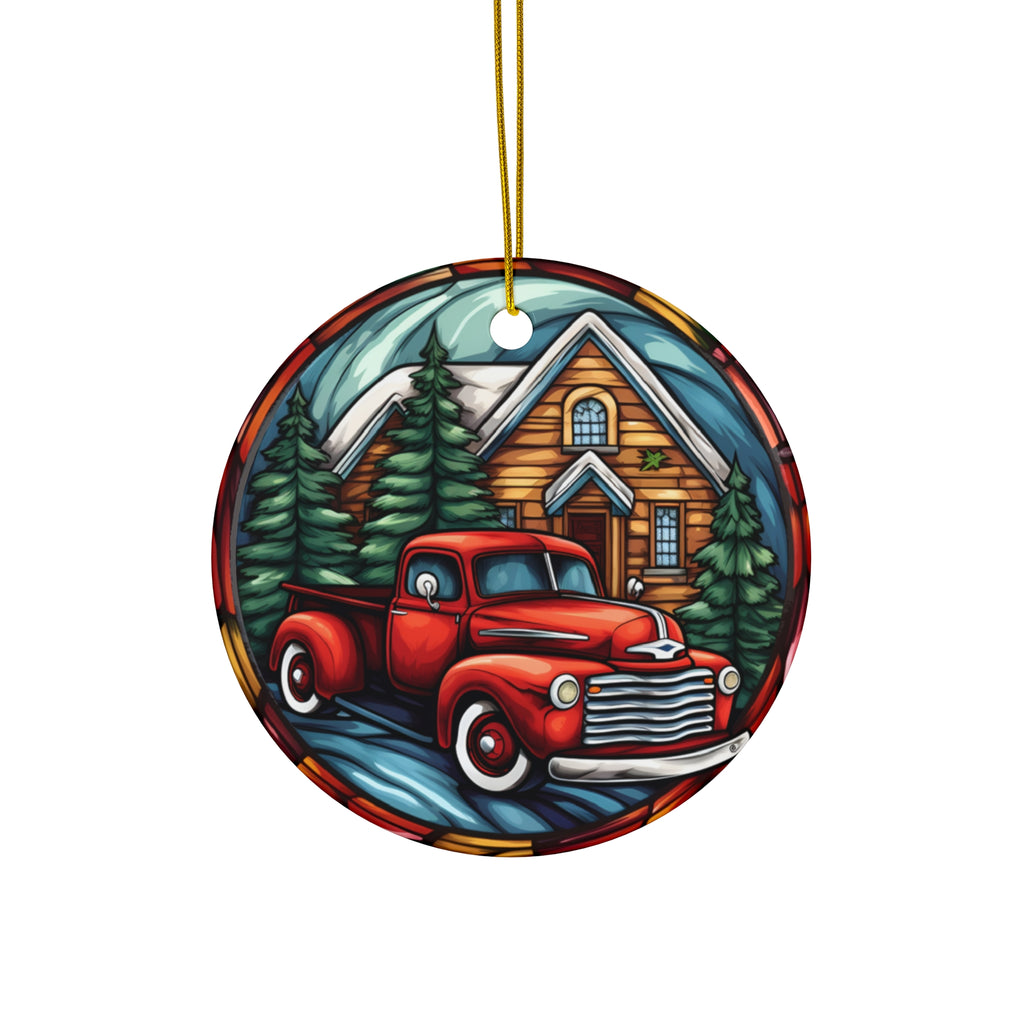 Red Truck Ceramic Ornament       Item #1070796 - Buckshot's Bargain Barn