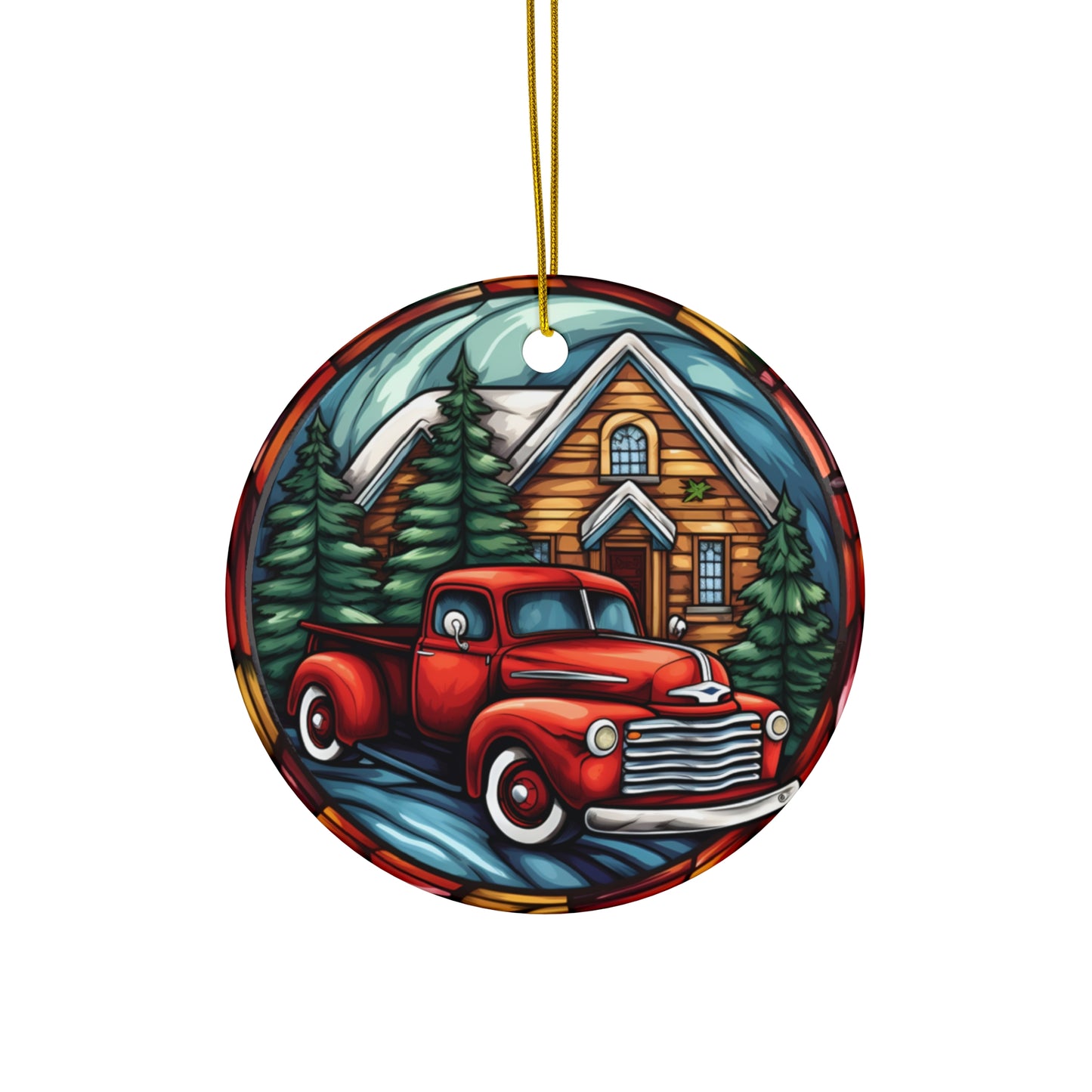 Red Truck Ceramic Ornament       Item #1070796