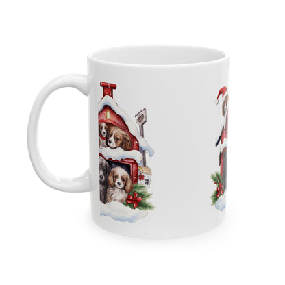 Christmas Puppy Barn Ceramic Mug 11oz   Item #243209