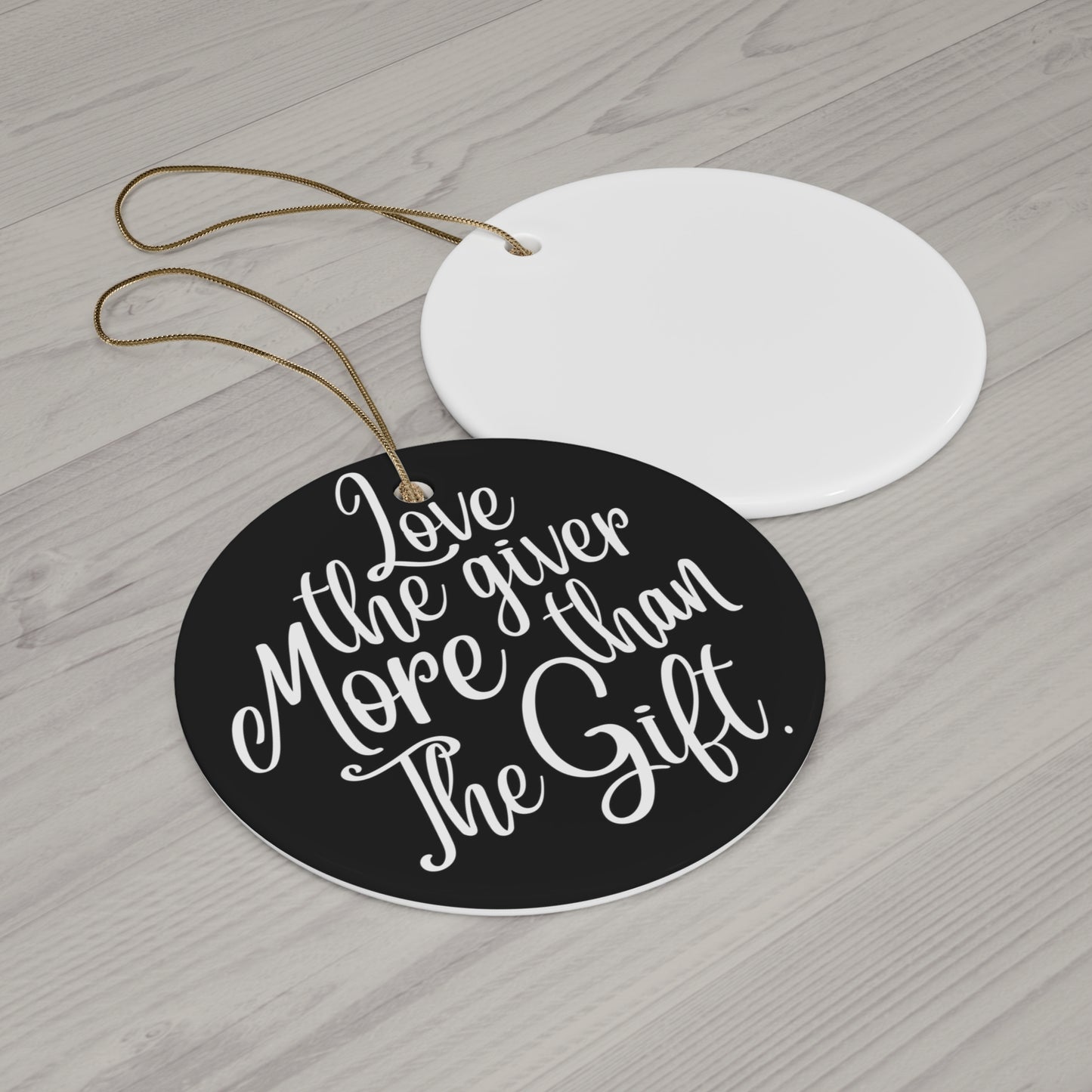 Love The Giver Ceramic Disc Ornament     Item #2797319