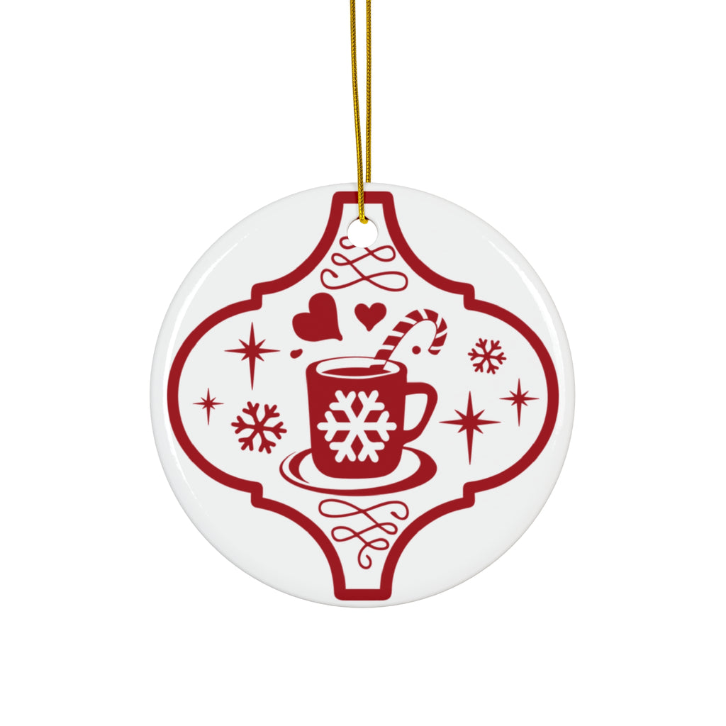 Christmas Mug Ceramic Disc Ornament          Item #3605932