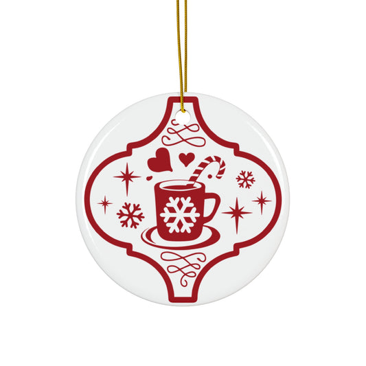 Christmas Mug Ceramic Disc Ornament          Item #3605932