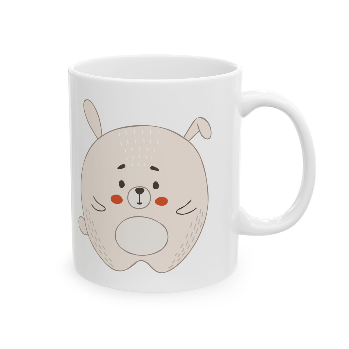 Cute Blushing Bunny Ceramic Mug - 11oz Item #87435