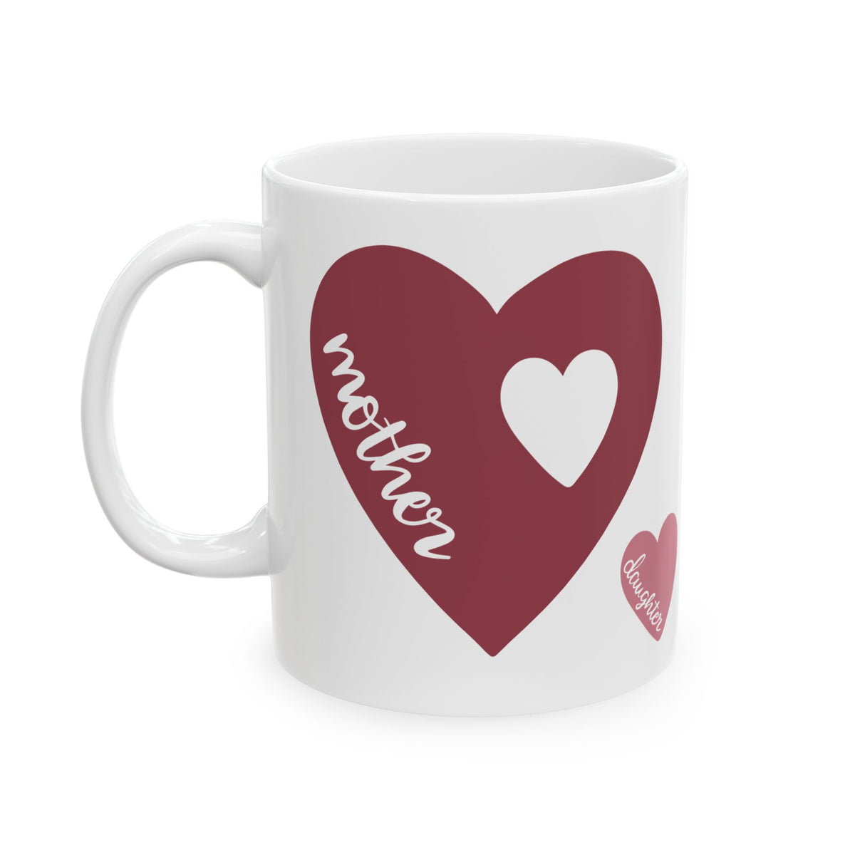 Mother Heart Ceramic Mug — Mom Valentine Coffee Cup 11oz   Item #78473
