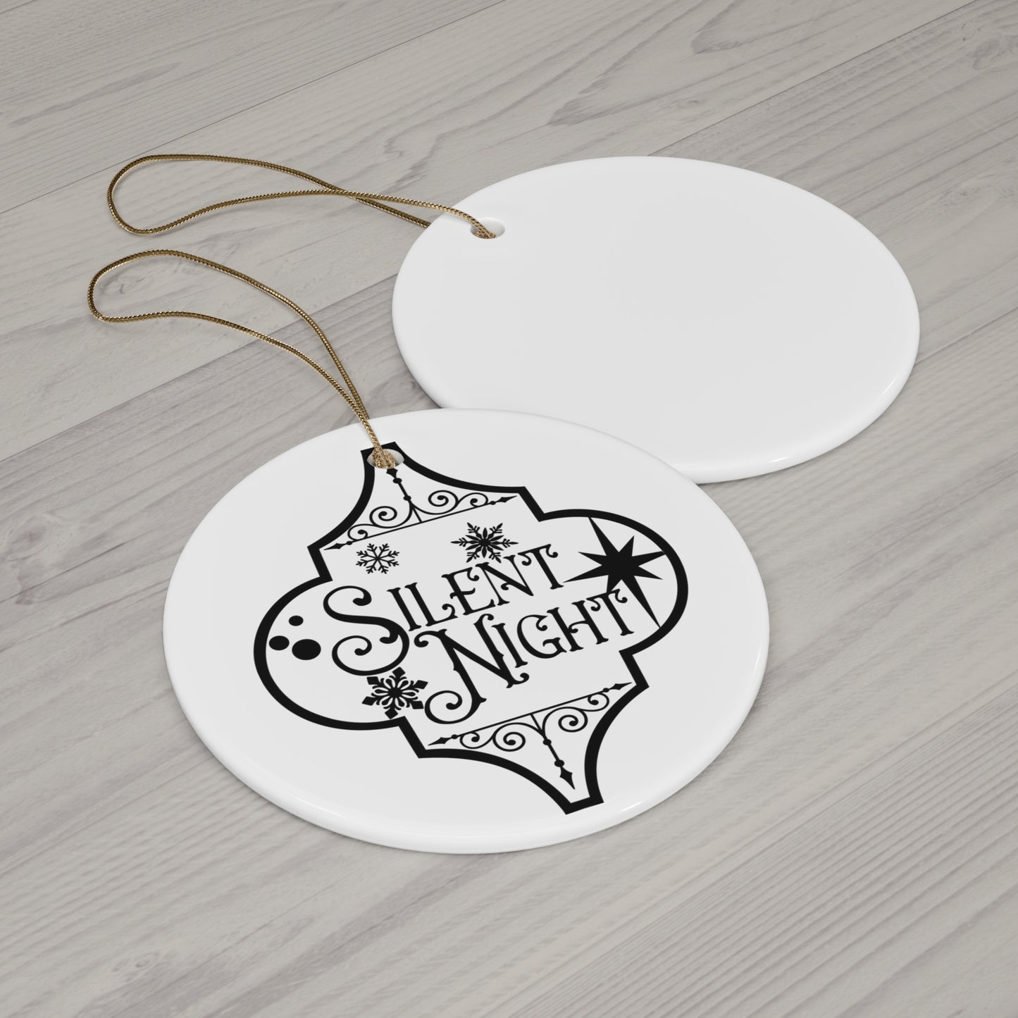 Silent Night Ceramic Disc Ornament      Item #2829781