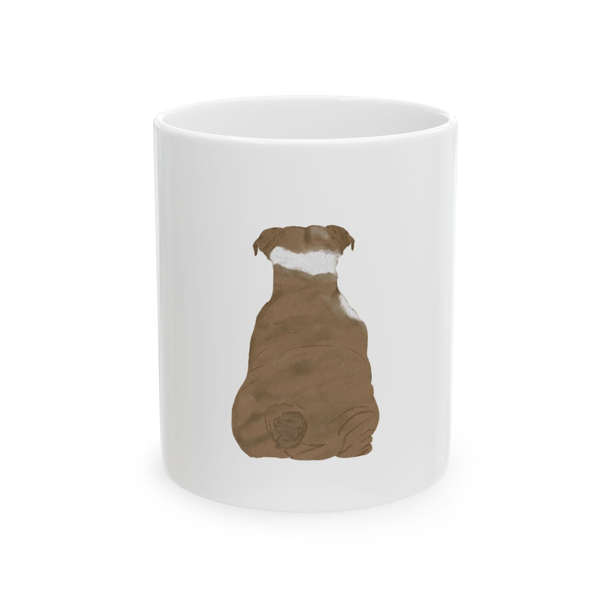 Dog Silhouette Mug – Back View Ceramic Coffee Cup 11oz    Item #20617