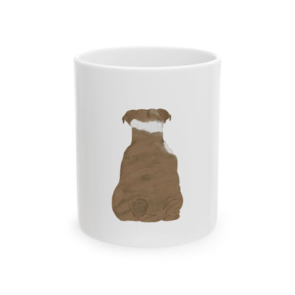 Dog Silhouette Mug – Back View Ceramic Coffee Cup 11oz    Item #20617