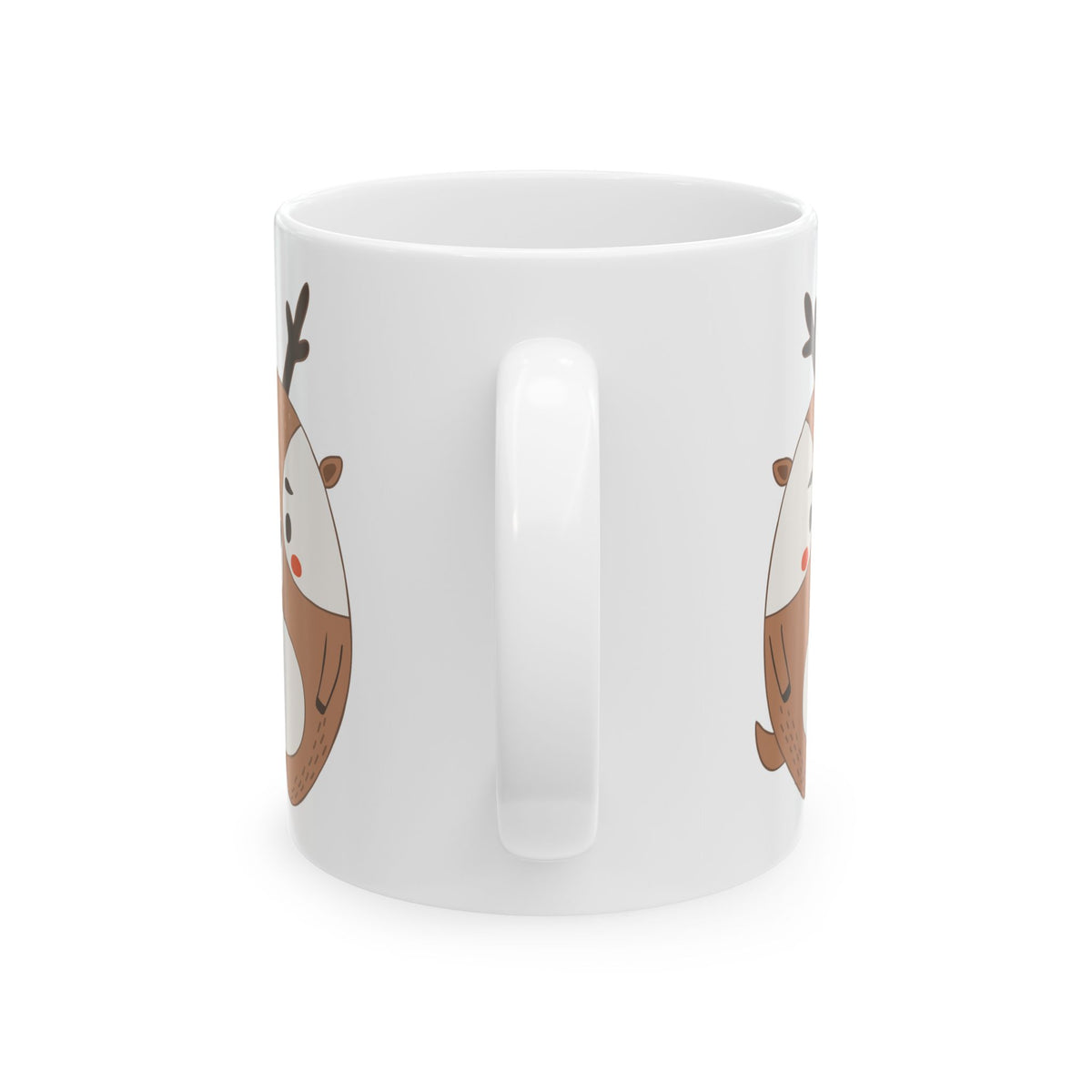 Reindeer Cute Christmas Mug – Holiday Ceramic Coffee Cup 11oz     Item #3952