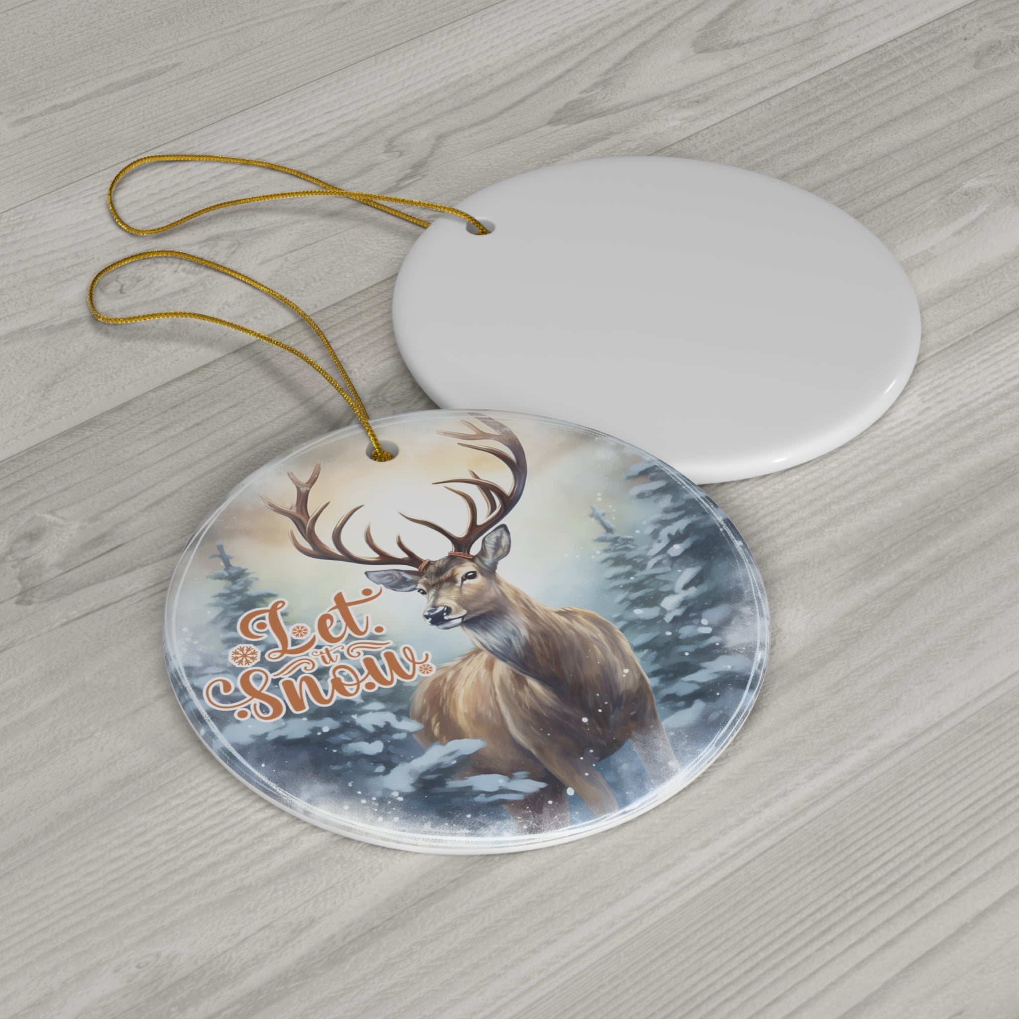 Deer Ceramic Ornament        Item #8977744 - Buckshot's Bargain Barn