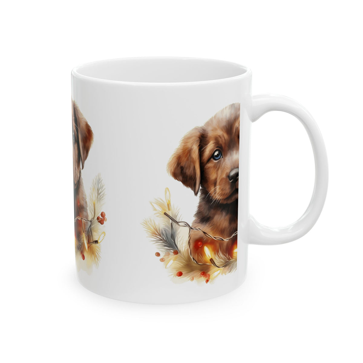Cute Brown Puppy Coffee Mug — Adorable Lab Puppy Ceramic Mug 11oz   Item #952094