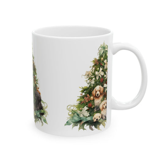Holiday Puppy Tree Ceramic Mug 11oz  Item #168472