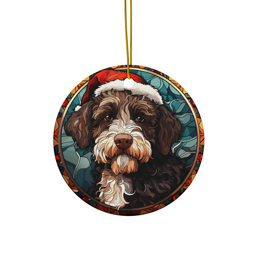 CERAMIC ORNAMENT - SPANISH WATER DOG           Item #8623829