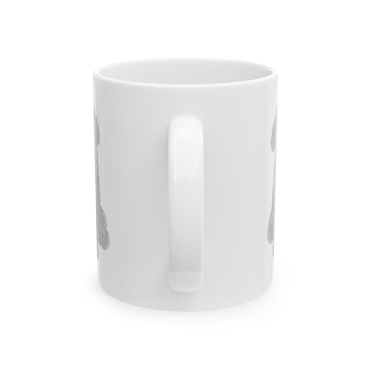 Dog Silhouette Mug – Back View Ceramic Coffee Cup 11oz    Item #853514