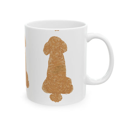 Dog Silhouette Mug – Back View Ceramic Coffee Cup 11oz    Item #964867
