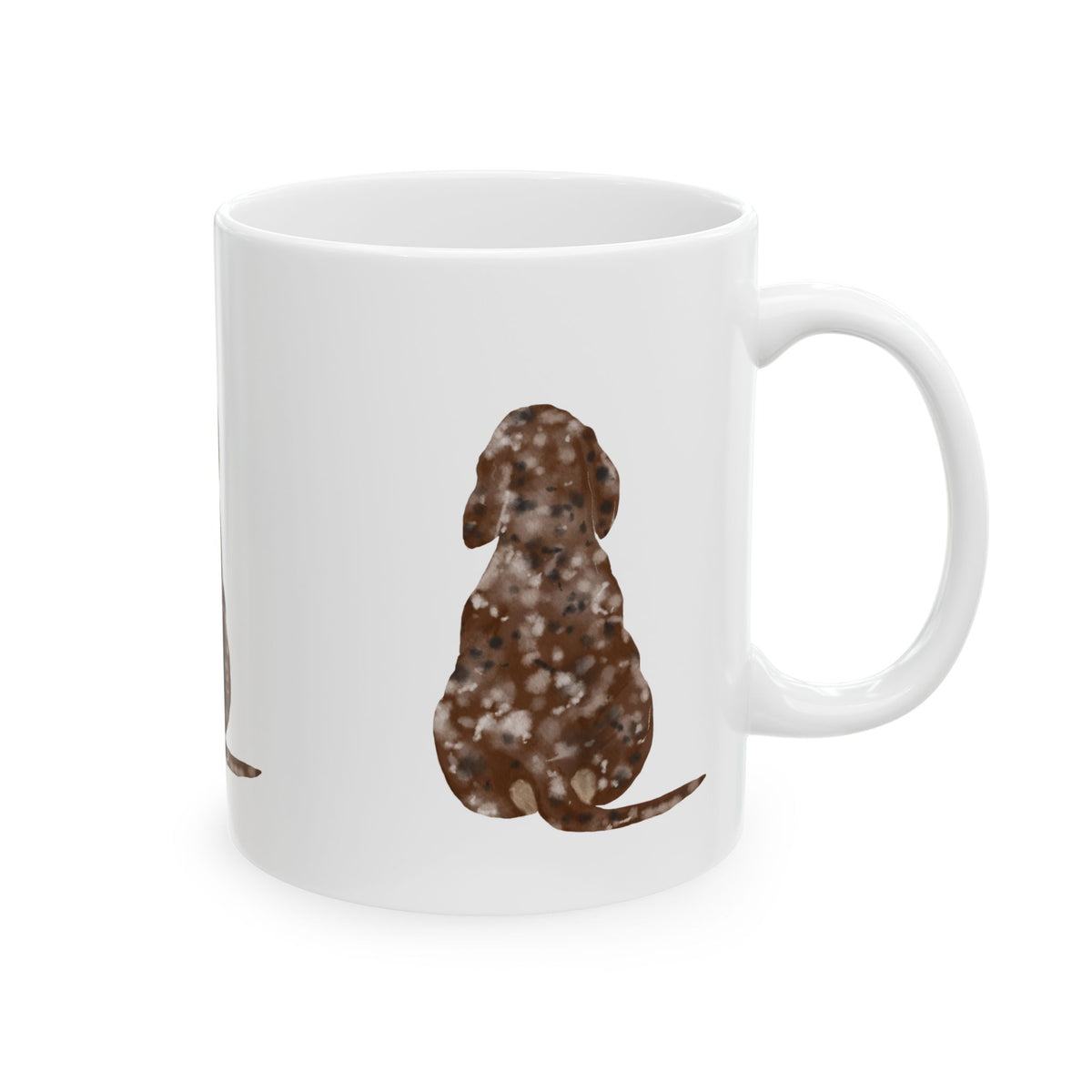 Dog Silhouette Mug – Back View Ceramic Coffee Cup 11oz    Item #958734