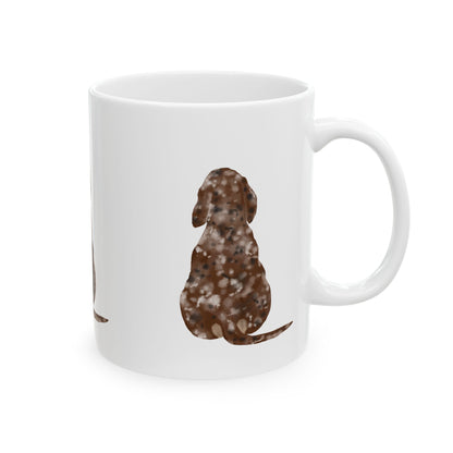 Dog Silhouette Mug – Back View Ceramic Coffee Cup 11oz    Item #958734
