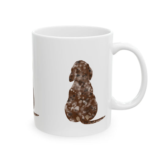Dog Silhouette Mug – Back View Ceramic Coffee Cup 11oz    Item #958734