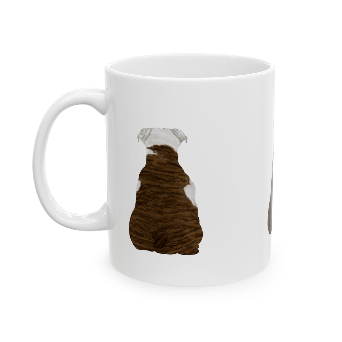 Dog Silhouette Mug – Back View Ceramic Coffee Cup 11oz    Item #148746
