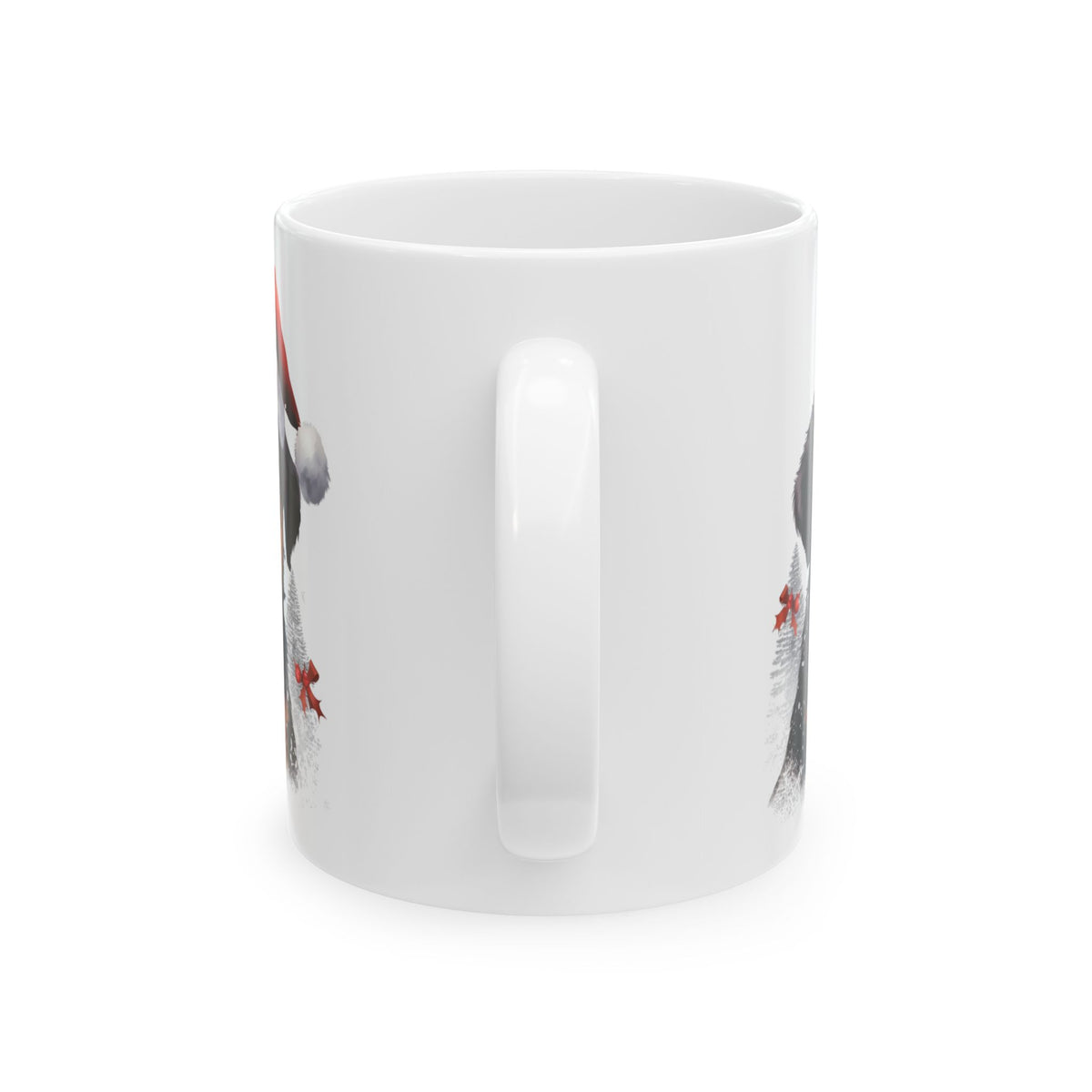 Christmas Dog In Santa Hat Ceramic Mug 11oz  Item #945665