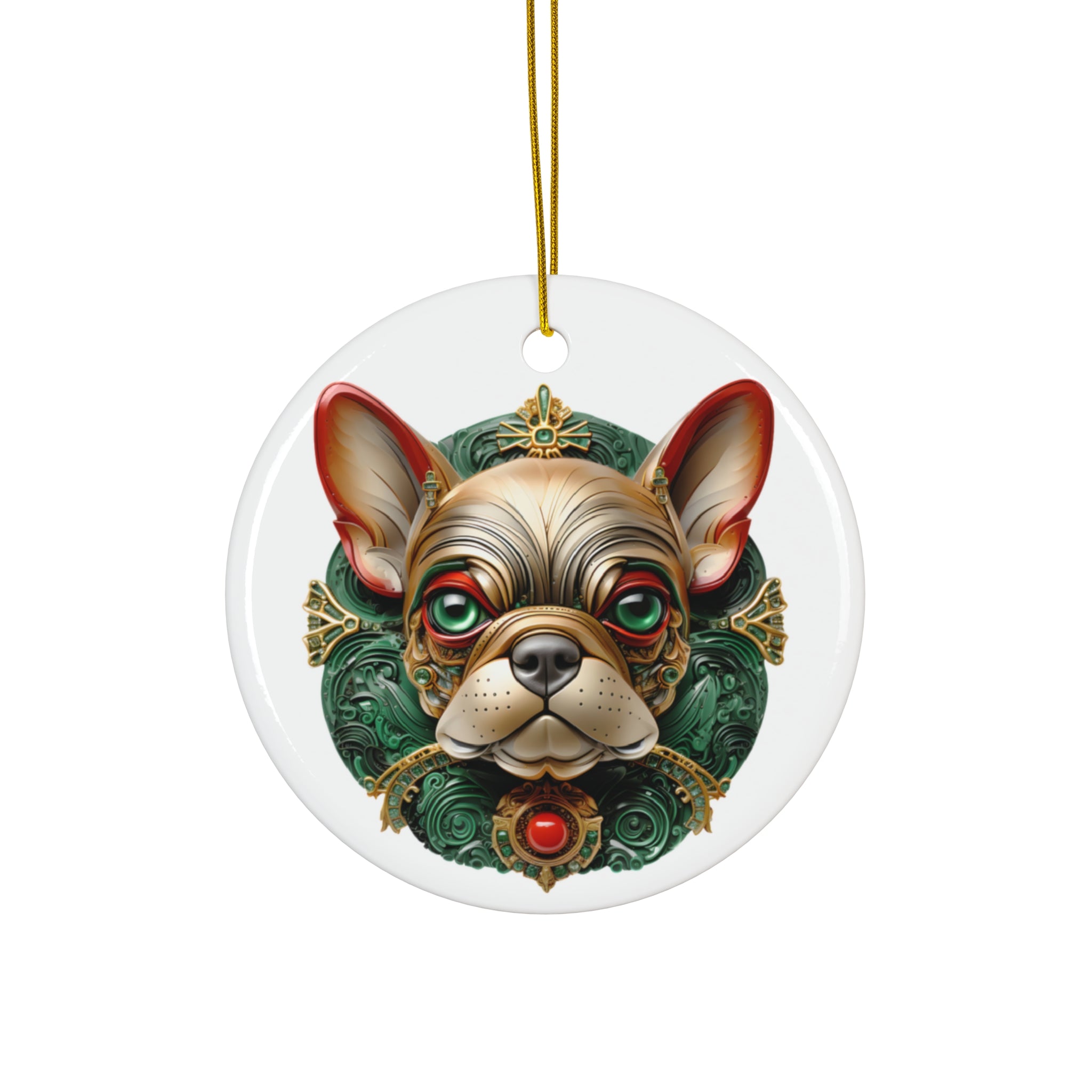 Dog Ceramic Disc Ornament           Item #7731679