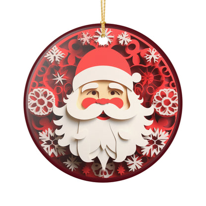 Santa Claus Christmas Ceramic Ornament    Item #977102