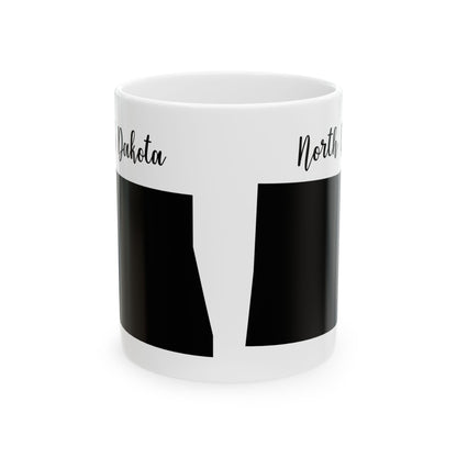 North Dakota State Silhouette Ceramic Mug – 11oz    Item #989356