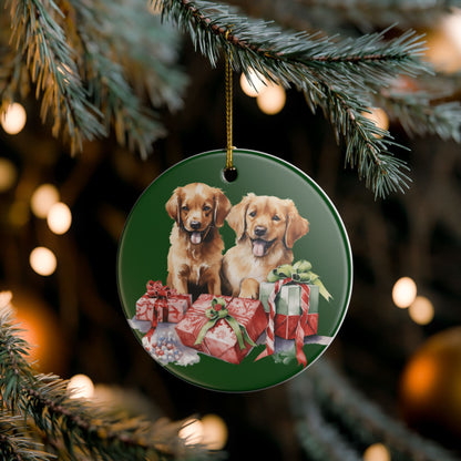 Christmas Dog Lovers Ceramic Ornament   Item #594005
