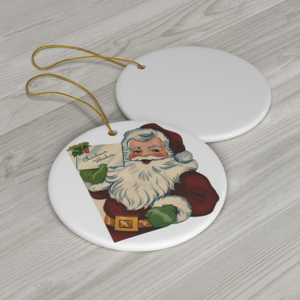 Santa Ceramic Disc Ornament         Item #2880594