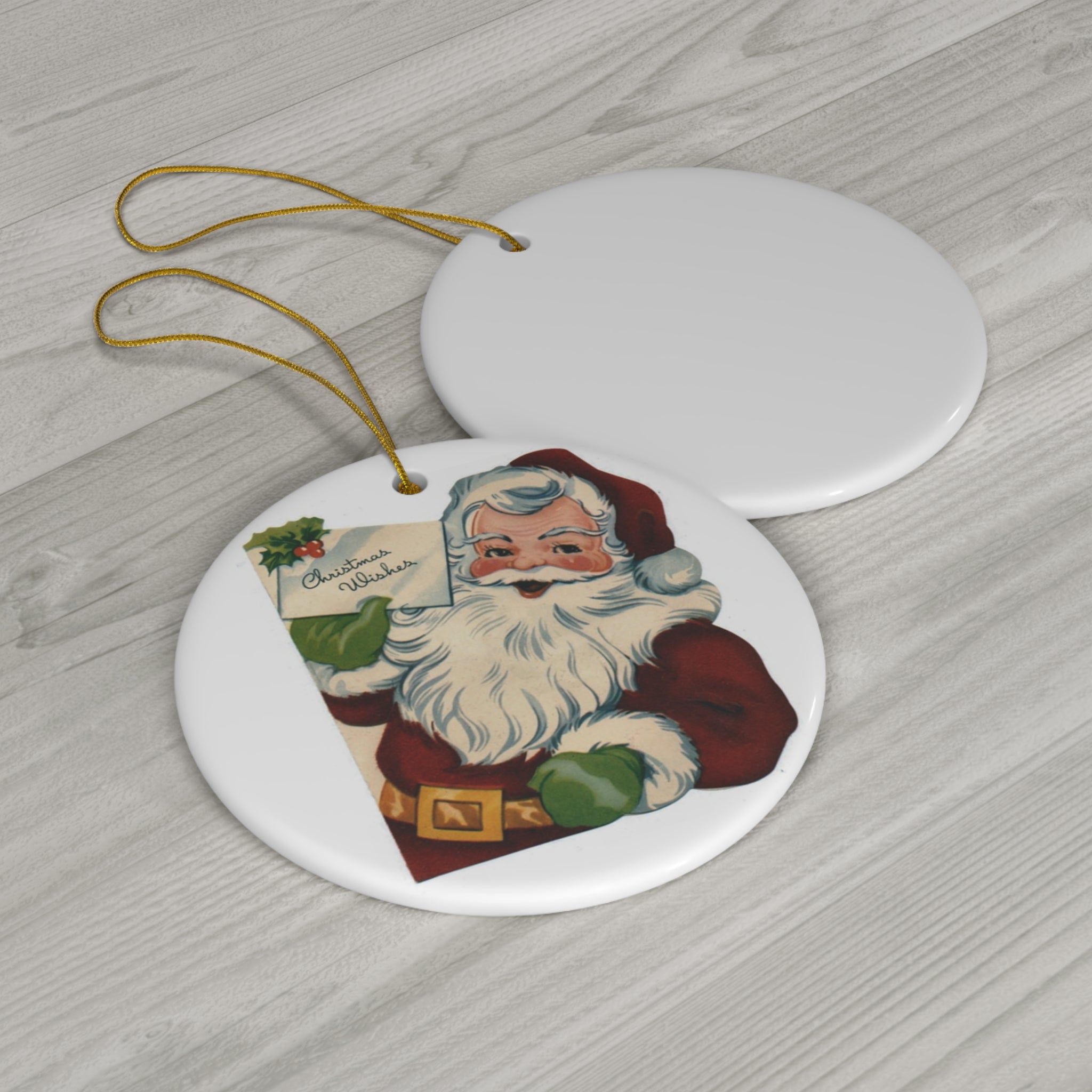 Santa Ceramic Disc Ornament         Item #2880594