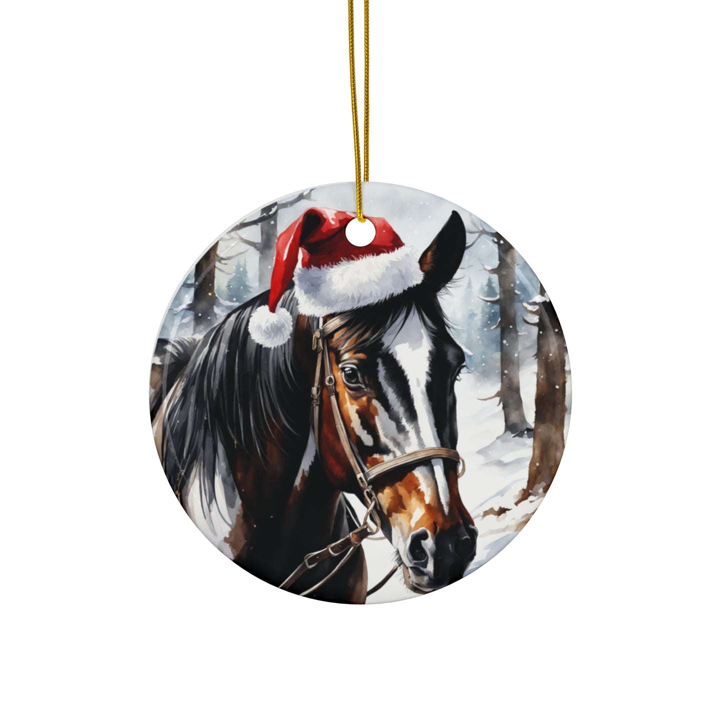 Ceramic Ornament - Horse Christmas      Item #4760043