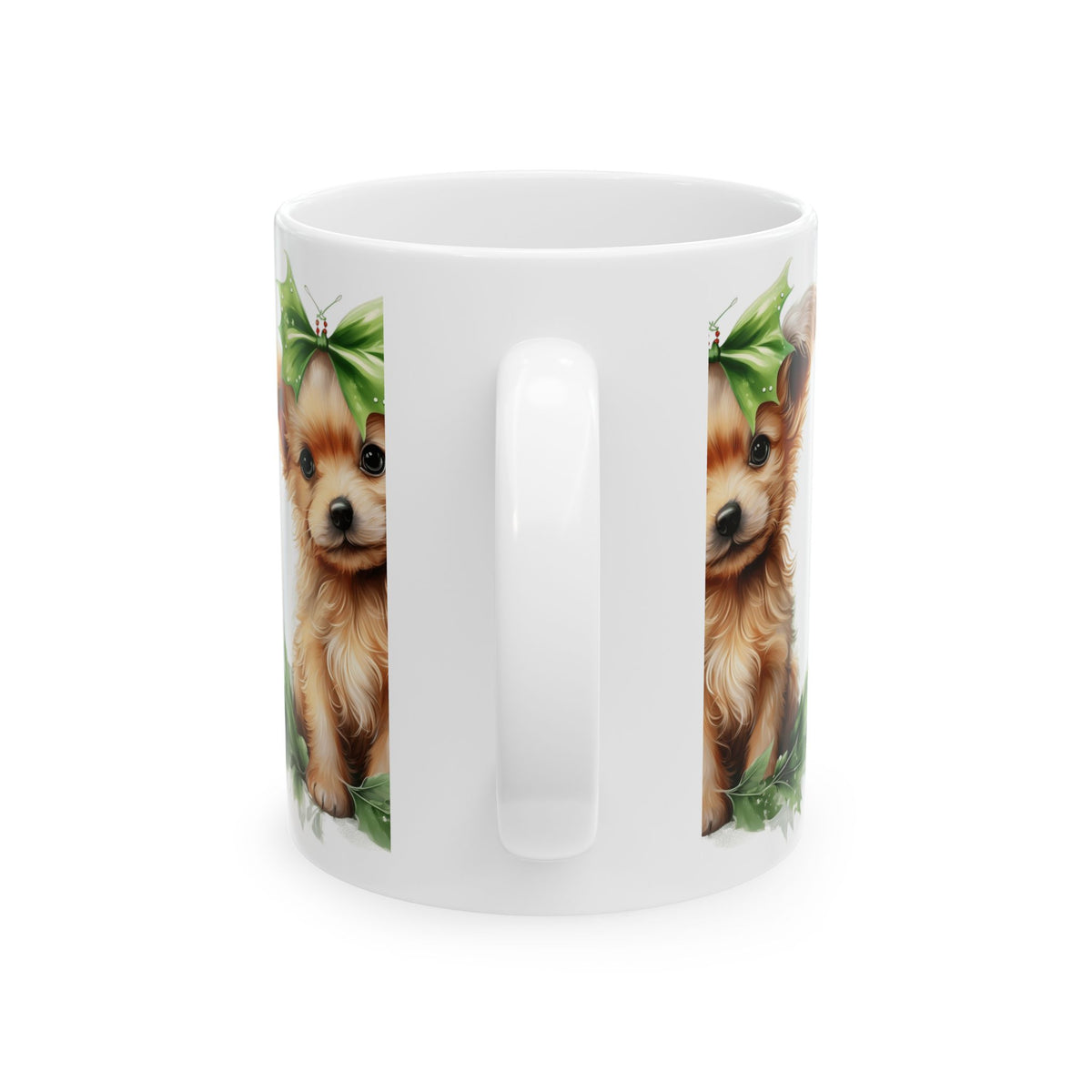 Cute Yorkie Puppy Christmas Mug – Festive Holiday Dog Coffee Cup 11oz   Item #70989