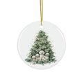 Christmas Tree Dog Ceramic Disc Ornament               Item #5992207