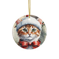 Ceramic Ornament - Christmas Cat     Item #276529