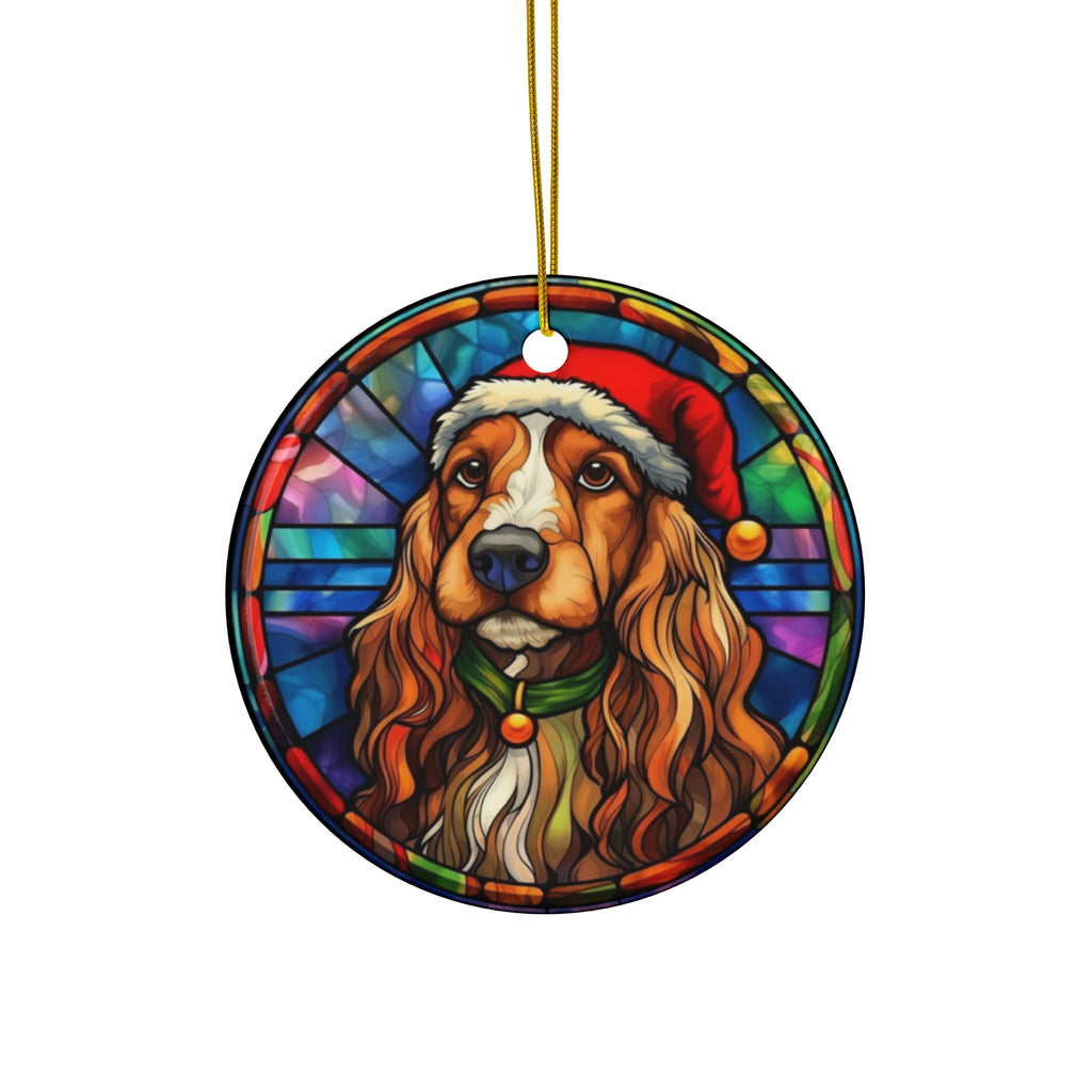 Dog Ceramic Disc Ornament           Item #125736