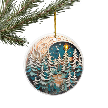 Winter Forest Ceramic Ornament   Item #319874