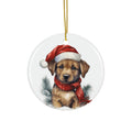 Christmas Dog Ceramic Disc Ornament              Item #8168448