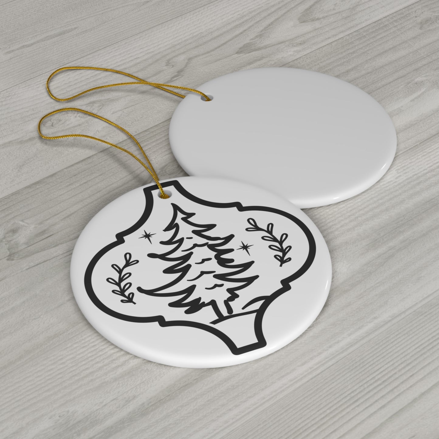 Christmas Tree Ceramic Disc Ornament          Item #4696319