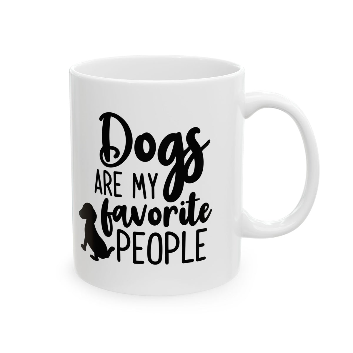 Dog Lover Ceramic Mug – “Dogs Are My Favorite People” 11oz   Item #740746