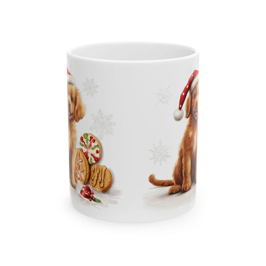 Christmas Dog with Gingerbread Cookies Christmas Mug 11oz   Item #162647