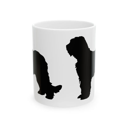 Black Dog Silhouette Ceramic Mug – Minimalist Pet Lover Coffee Cup 11oz   Item #527355