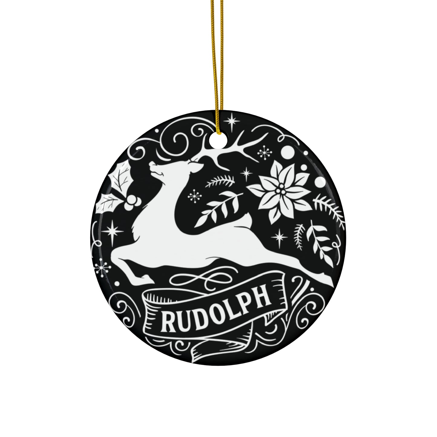 Rudolph Reindeer Ceramic Ornament     Item #5630679