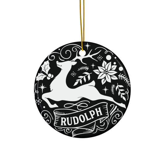 Rudolph Reindeer Ceramic Ornament     Item #5630679