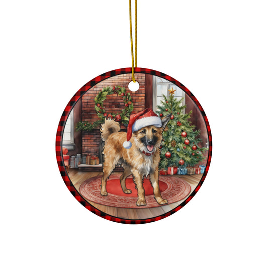 Ceramic Ornament - Belgian Laekenois Christmas Dog      Item #3200154