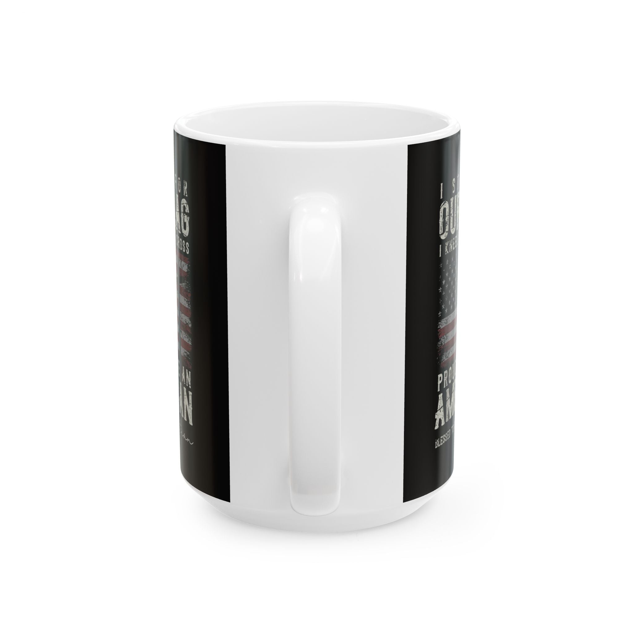 "I Stand For Our Flag" Patriotic American Flag Coffee Mug 15oz  Item #265192