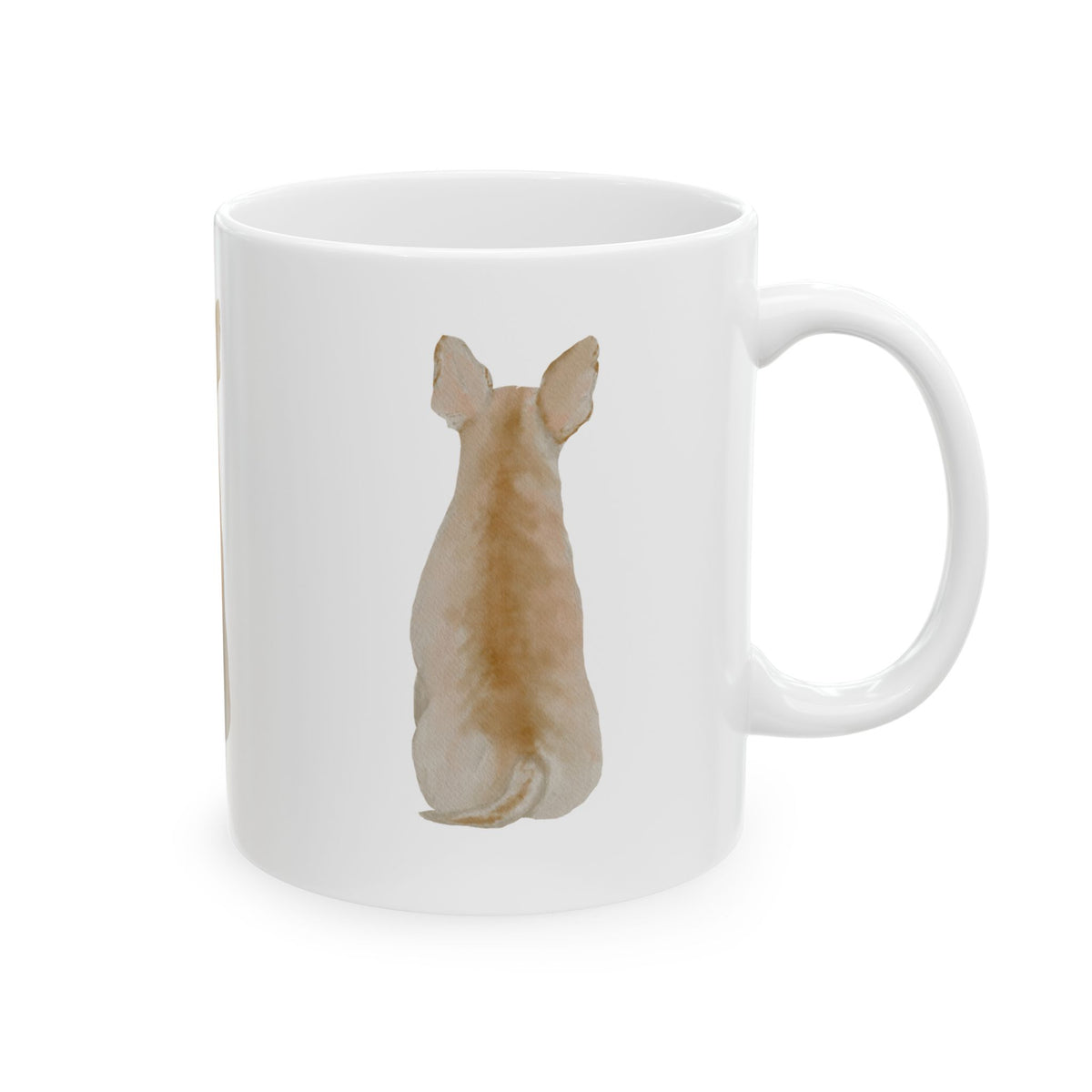 Dog Silhouette Mug – Back View Ceramic Coffee Cup 11oz    Item #405955