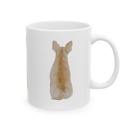 Dog Silhouette Mug – Back View Ceramic Coffee Cup 11oz    Item #405955