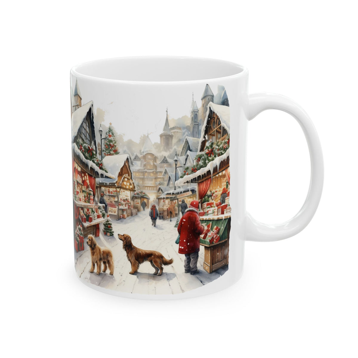 Christmas Village With Dogs Ceramic Mug 11oz  Item #754492
