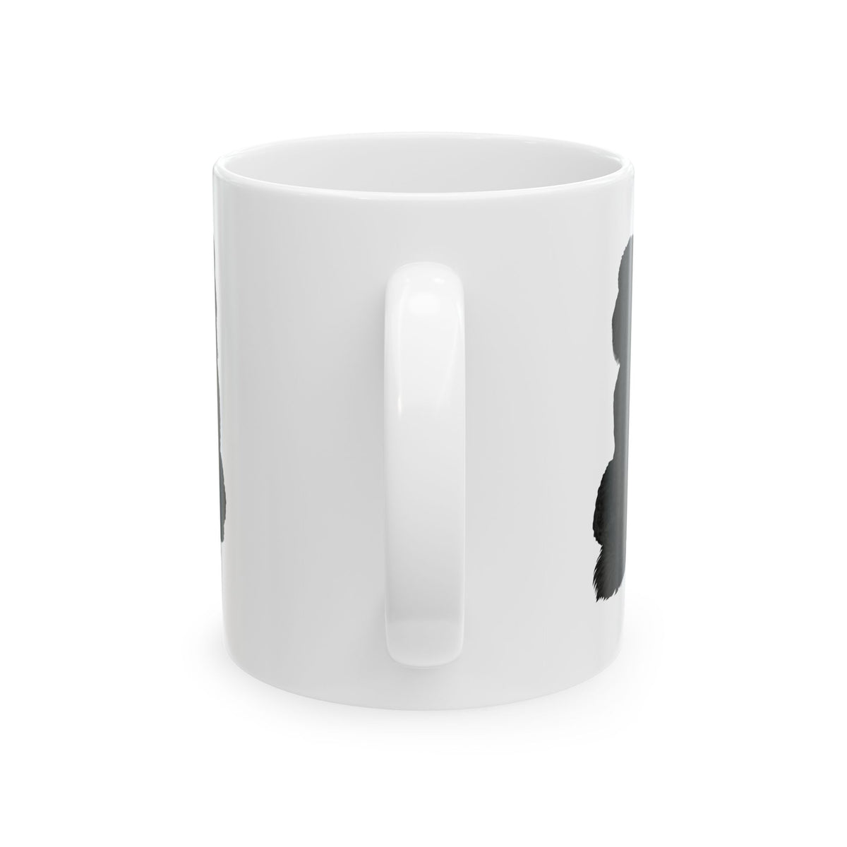 Black Pom-Pom Poodle Ceramic Mug — Cute Dog Silhouette Coffee Cup  11oz   Item #540028